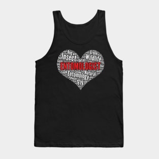 Entomologist Heart Shape Word Cloud Insect Bug product Tank Top